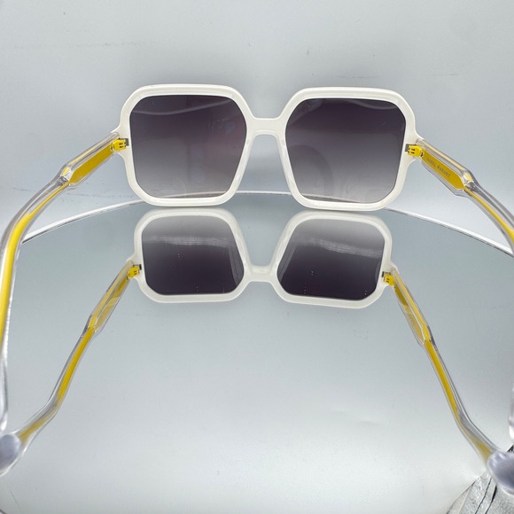 Isabel Marant Oversized Square Sunglasses White Yellow Gradient Grey IM 0163/S main image 8
